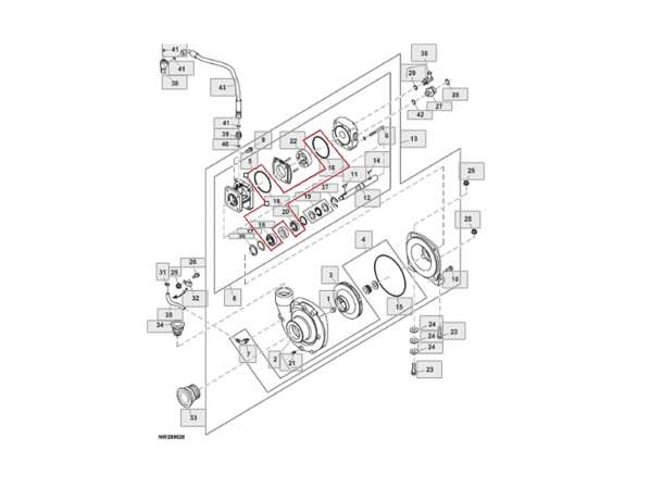 OT018915 - 3430-0748 - kit vedação do motor hidráulico Hypro - aplicação pulverizador - PM34300748 john deere