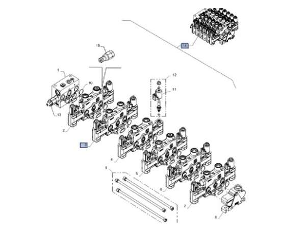 51614243 - corpo de flutuação do comando elétrico da colheitadeira Cnh